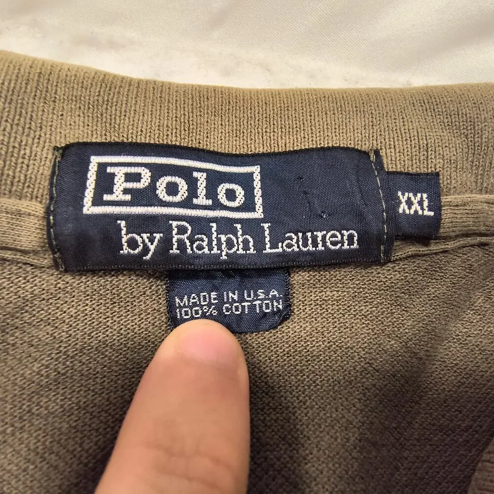 Polo by Ralph Lauren Short Sleeve Collared Polo Shirt Mens Size 2XL Olive Green